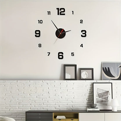 Simple LED wall clock with night light function, silent, modern decorative digital wall clock, DIY 3D digital wall clock