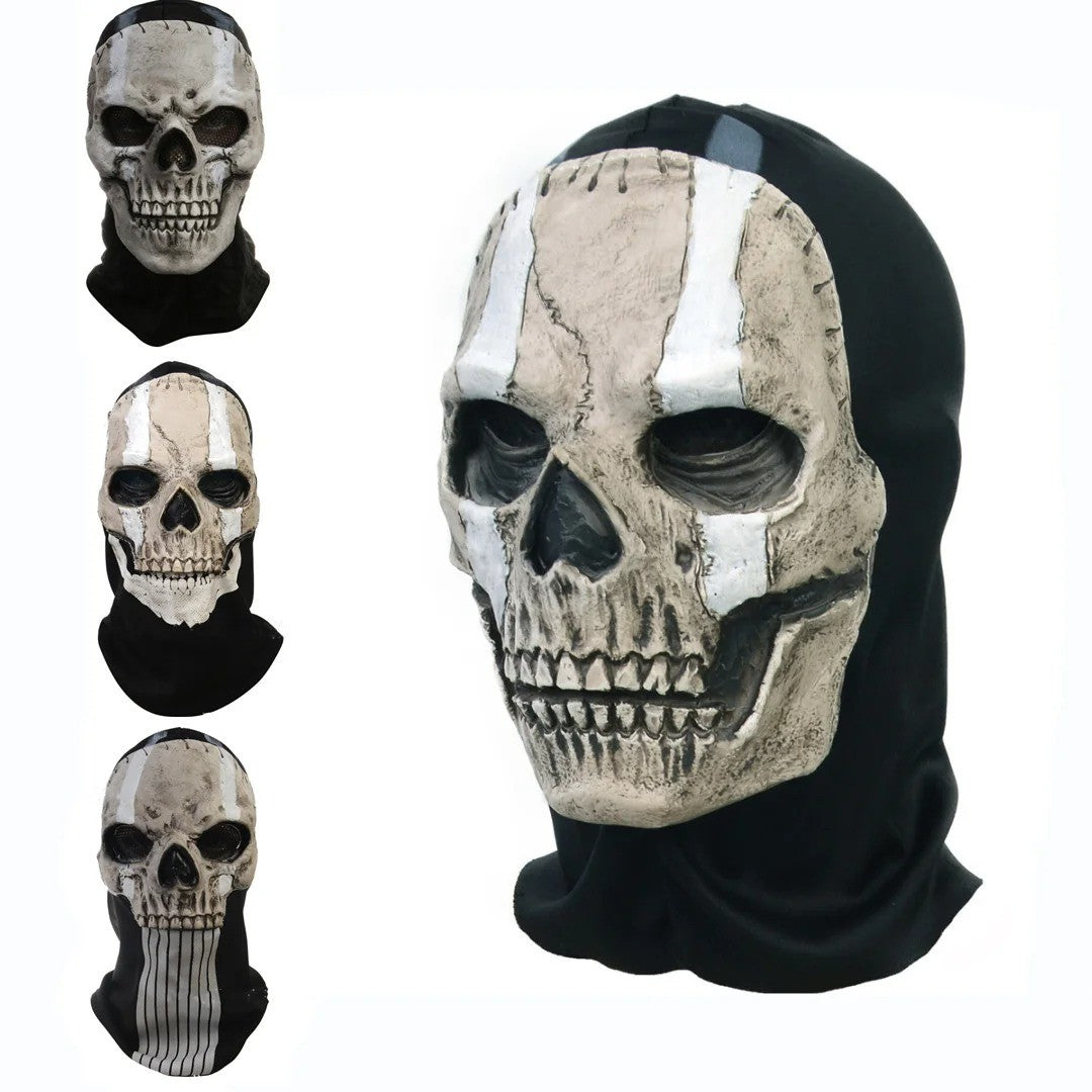 Unisex Cosplay Halloween Horror Ghost Skull Mask Latex Headgear Helmet Cosplay Perform Party Masquerade Prop