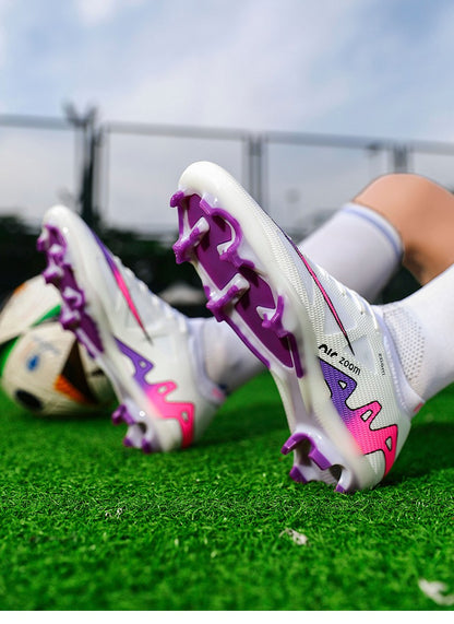 Men Football Shoes Cleats Outdoor Grass Society Training Match Football Field Boots Resistant Studded Soccer Shoes Sport Wear