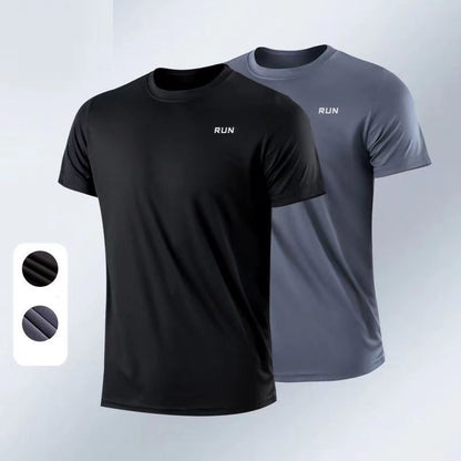 Men Fitness Gym t-Shirt Quick Dry Sport Running Shirts Man Short Sleeve Bodybuilding Top Training Football Jersey Man Sportswear