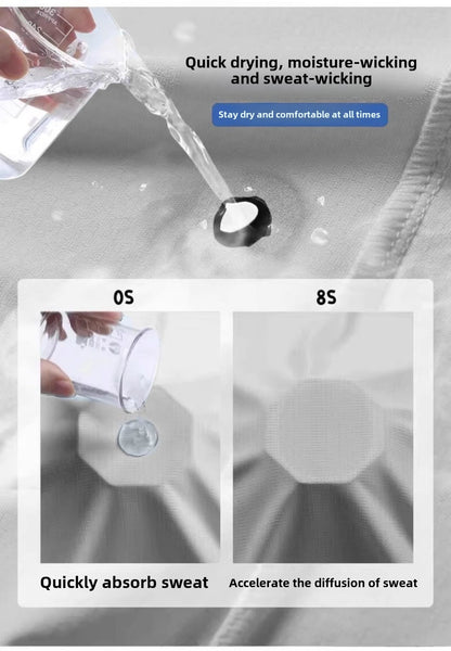 5pcs Men's Lightweight Summer Ice Silk Athletic Set Quick-Dry Running Clothes Outdoor Kit Cycling Fitness Men's Sportswear Set