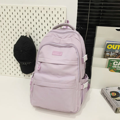 Mochila Escolar Unissex Nova Japonesa Simples de Estudante do Ensino Médio e Fundamental Mochila de Grande Capacidade