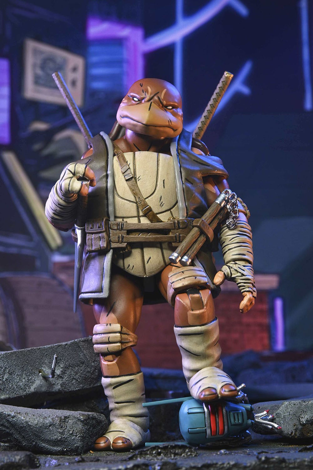 NECA Tartarugas Ninja Mutantes Adolescentes O Último Ronin Ultimate Yi Odyn Moja UnoRe-Evolution Boneco de Ação