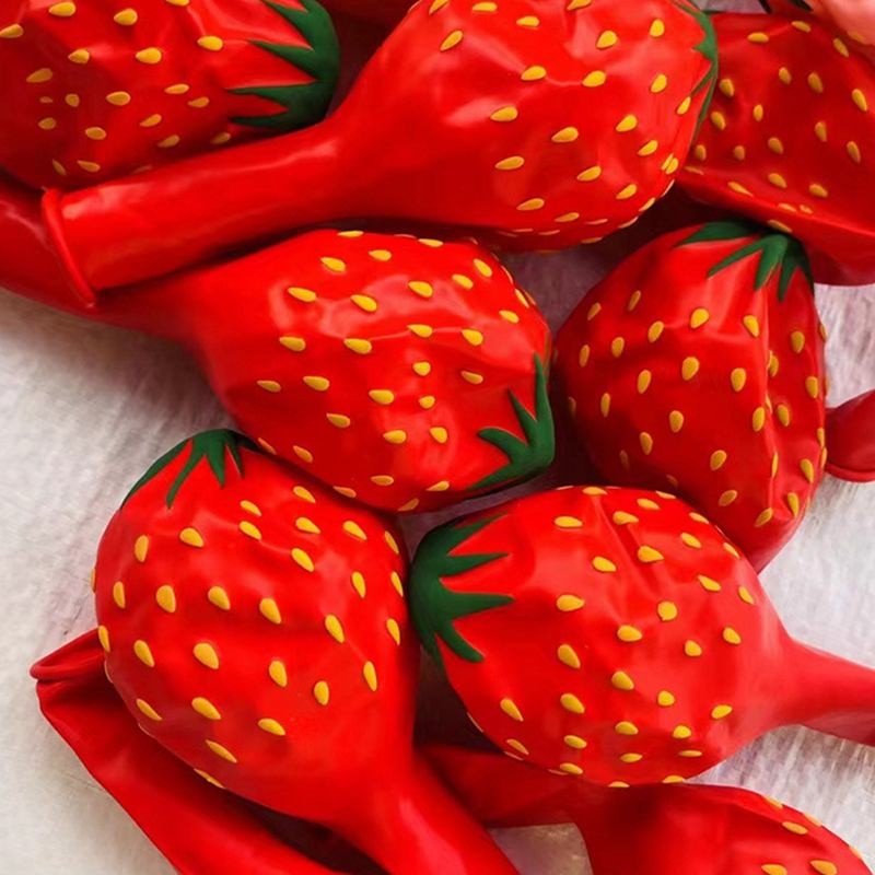 20/50pcs Strawberry Balloons Watermelon Fruit Birthday Party Summer Beach Hawaiian Party Decoration Chlidren Kid Birthday Globos