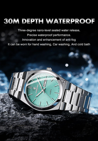 PAAZOMU Relógio Masculino de Luxo Original Moda Luminoso À Prova D'água Cronógrafo Data Relógio Masculino Couro Quartzo Relógios Masculinos Reloj