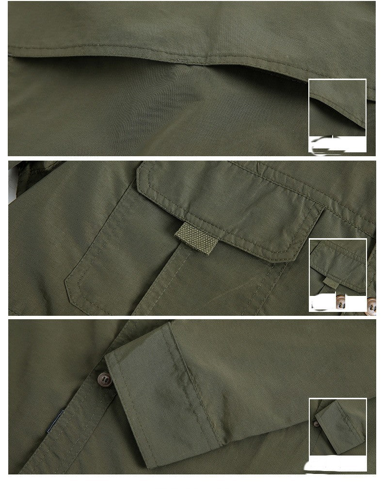 Mens Military Shirt ,Work Cargo Shirts ?Tactical Breathable Quick-Drying Tops