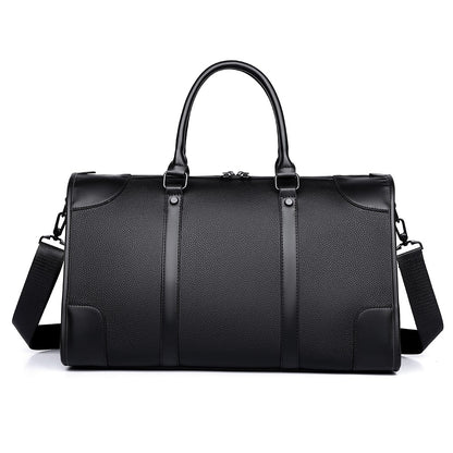 Men‘s Luxe Business Travel Bag Large Capacity with 15.6' Laptop Waterproof PU Material Lightweight for Trip Gym Bolsos de Viajes