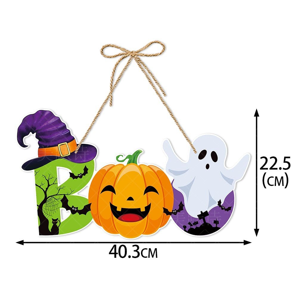 Halloween decoration pumpkin bat hanging decoration haunted house party decoration Halloween door hanging decoration