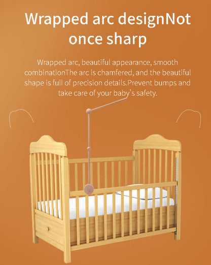 7Pcs  Assembly Rattles Bracket Set Infant Crib Mobile Bed Bell Bracket Protection Newborn Baby Toys Wooden Bed Bell Accessories