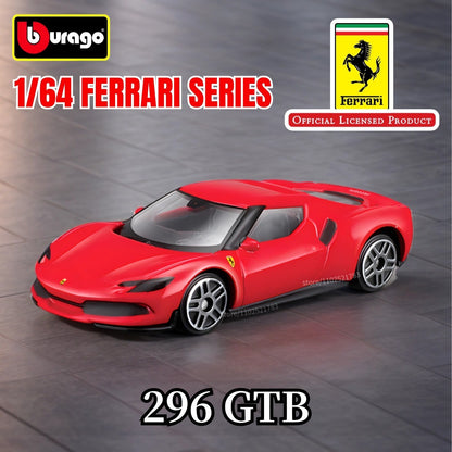 Bburago 1:64 Ferrari Enzo Réplica Carro Modelo Escala F40 F50 458 488 296 Diecast Miniatura de Tráfego Arte Figura Brinquedo Menino Criança