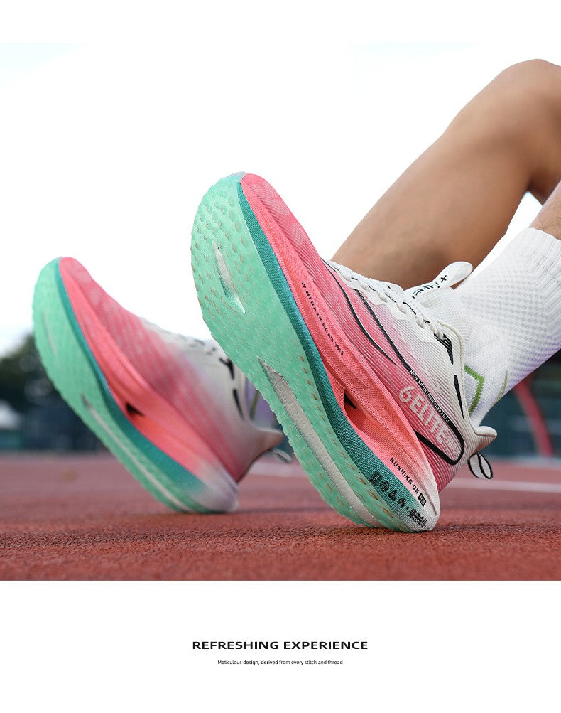 Air Cushion Carbon Plate Running Shoes Jogging Marathon Men Sports Breathable Lightweight Comfortable Nonskid Casual Sneakers