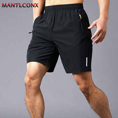 Fashion Sports Shorts Men New Comfortable Elastic Waist Shorts Male Breathable Quick Dry Men's Short Pants Men Bottom Black XXXL