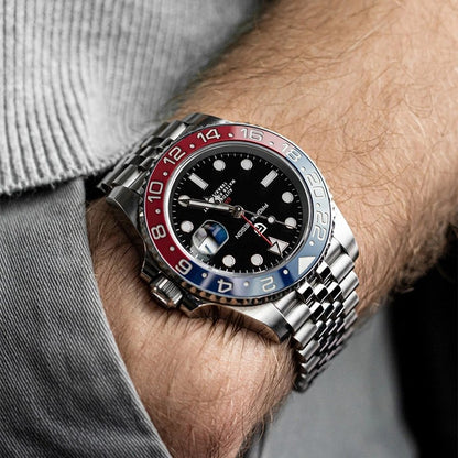 PAGANI DESIGN V3 Versão Relógios GMT Masculino Luxo Safira Relógio Automático Mecânico 40MM Aço Inoxidável À Prova D' Água