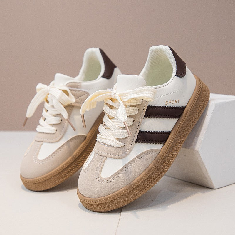 Children's Board Shoes Boys Sneakers 3-18 Years Old Khaki Boys Girls Single Shoes Four Seasons Non-slip Kids De Training Shoes