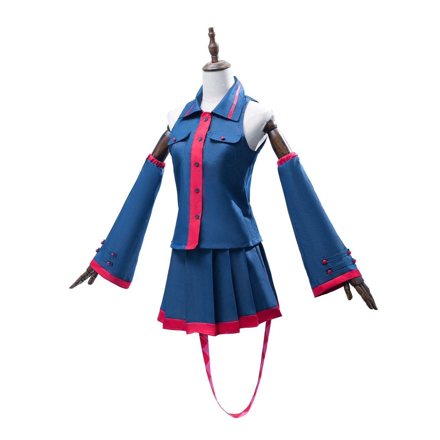 Anime Kasane Teto Cosplay Fashion Uniform Costume Wig Vtuber Teto Blue Dress Suit For Women Halloween Party Formula Uniform Sui