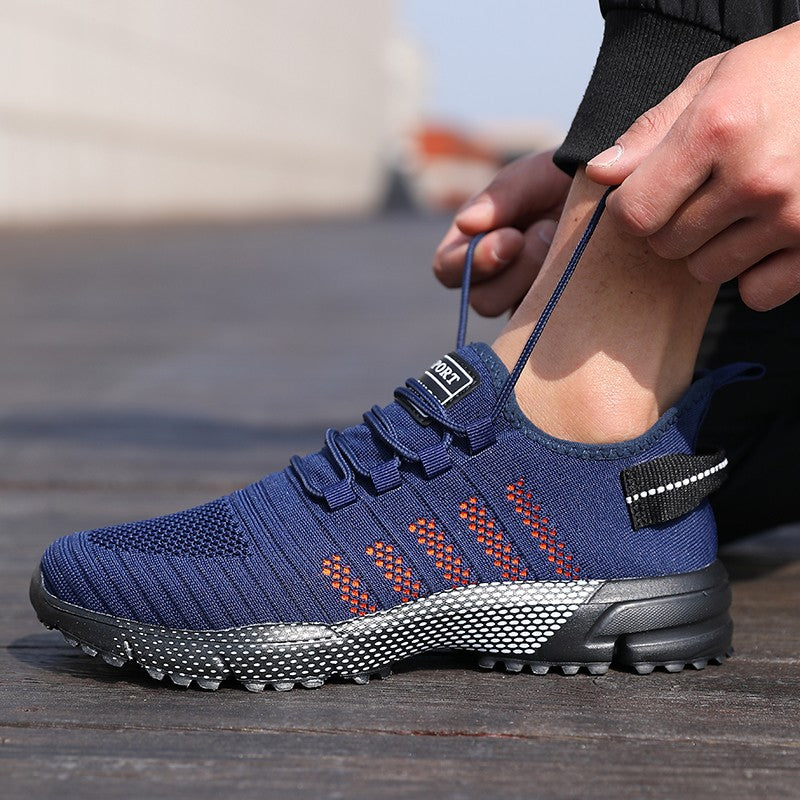 Tênis Masculino Casual Malha Leve Respirável Solado Macio Sapatos de Corrida Slip-on Masculino Sapatilhas Mocassins Calçados Esportivos Zapatos Hombre