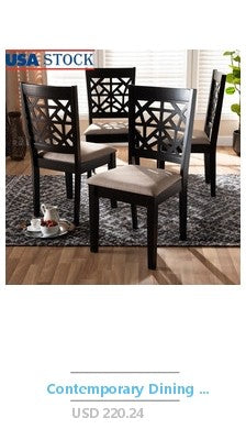 Rectangular Kitchen Dining Table Compact Design Farmhouse Style Reclaimed Wood Look Block Legs Seats 4 Indoor Use Dining Room