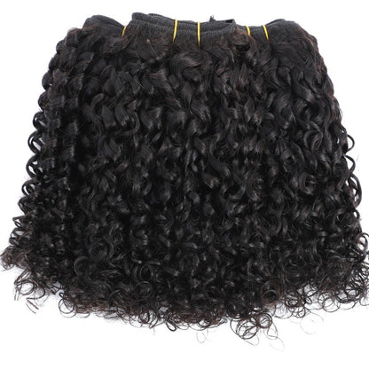 15A Pixie Curls Bundles Kinky Curly Cabelo Humano 3/4 Bundles Deal 100% Cabelo Cacheado Virgem Cru Bundles de Cabelo Extensão de Cabelo Trama Dupla