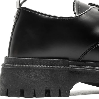 Thick Sole Formal Black Men Leather Shoes Luxury Brand Designer Platform Casual Shoes Wedding Dress Oxfords Shoes Men Work Shoes