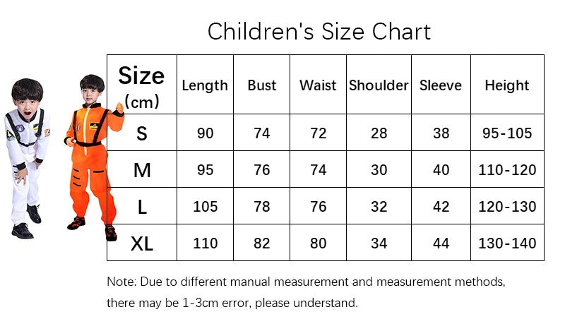 Adult Astronaut Spacesuit Jumpsuit Cosplay Costume Kids Bodysuit Flight Suit Halloween Costume Performance Costumes