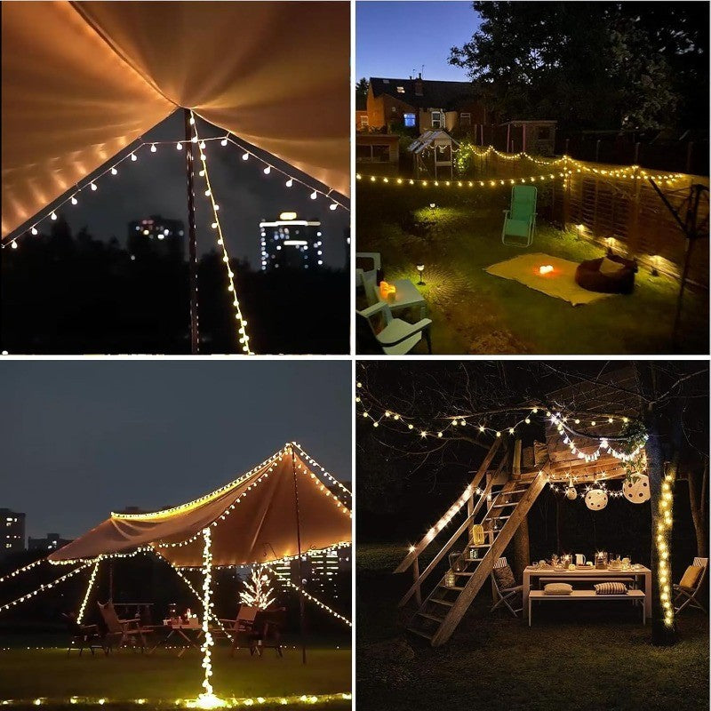 10M 80LED USB Ball String Lights Globe Fairy Lights Waterproof Garland Lights Warm White for Outdoor Wedding Party Garden Home