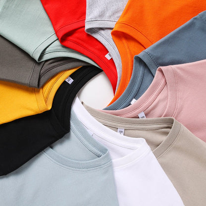Free Ship T-Shirts Men Women Summer Cotton Male Tshirt Casual Short Sleeves Tee Shirt Female Basic Plain Tops Oversized S-5XL