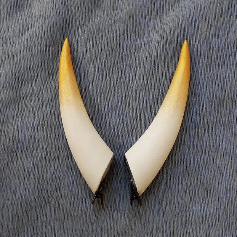 10/14/18cm Anime Gradient Halloween Devil Horns Head Clip Night Party Cosplay Headwear Dark Gothic Comic con Props Accessories