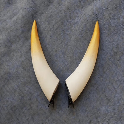10/14/18cm Anime Gradient Halloween Devil Horns Head Clip Night Party Cosplay Headwear Dark Gothic Comic con Props Accessories