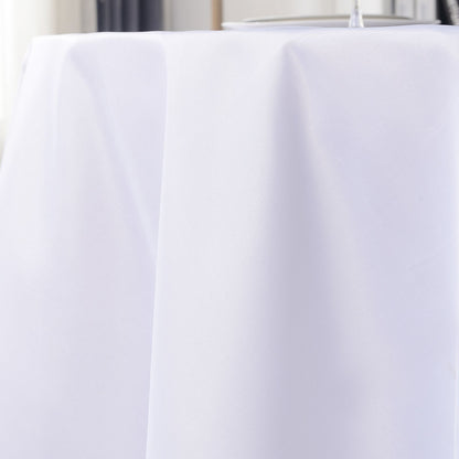 Round Tablecloths White Wedding Table Cloth Satin Solid Color Table Covers Hotel Wedding Birthday Dining Table Decoration