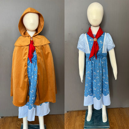 Holly Wheeler Cosplay Costume Story Season 5 Dress Scarf Hooded Cloak Costume Fantasia Stage Performance Outfits Halloween Party