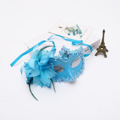 Dance Party Diamond Venetian Mask Feather Flower Wedding Carnival Performance Costume Sexy Lady Mask Masquerade Christmas 2026