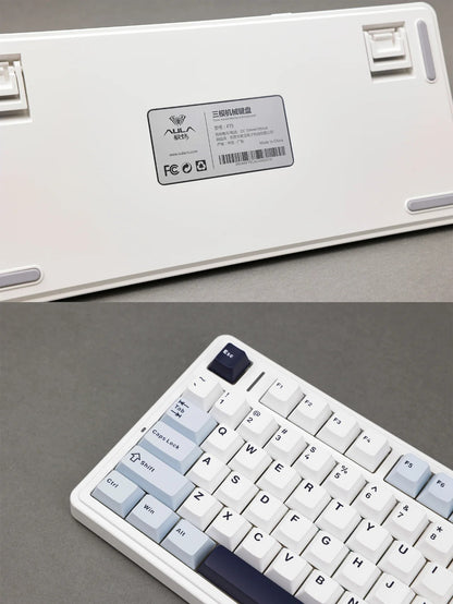 Teclado Mecânico AULA F75 Com Fio/Sem Fio 2.4G/Bluetooth RGB PBT Layout 75% Perfil OEM Gasket Personalizado Teclado Gamer de PC