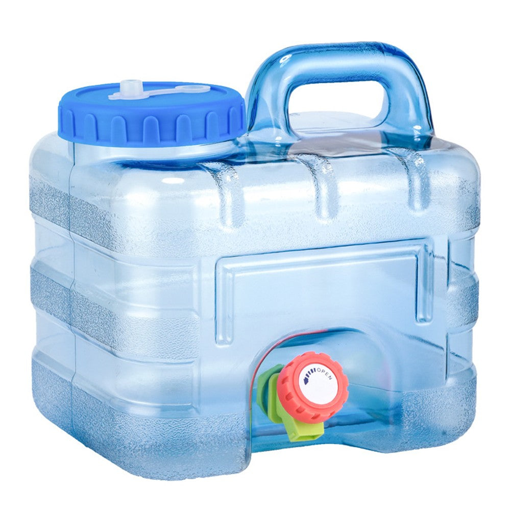 Recipiente de água de 7,5/10/15L com torneira à prova de vazamentos para acampamento, tanque de água de grande capacidade para caminhada de carro