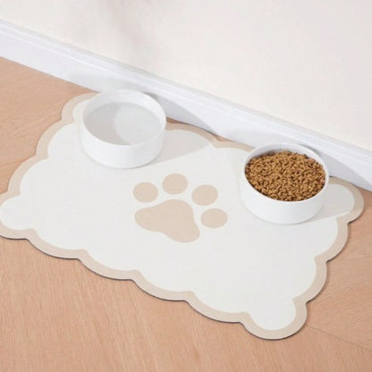 Tapete de Inverno para Animais de Estimação Tapete de Alimentação para Cães e Gatos Tigela de Água e Comida para Animais de Estimação Tapete de Chão Diatomáceo Impermeável de Secagem Rápida