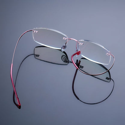 Ultralight TR90 Memory Titanium Rimless Reading Glasses Men&Women Presbyopic Eyeglasses +1.0 +1.5 +2.0 to+3.5 +4.0
