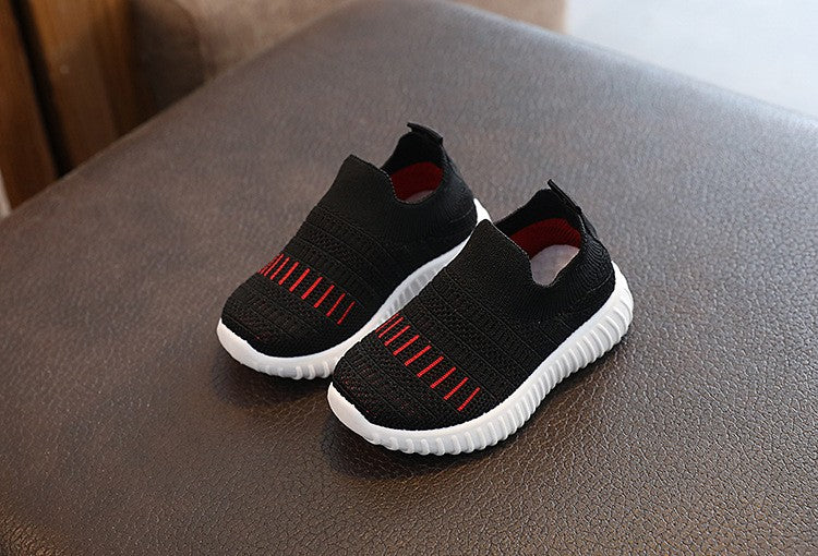 Size 20-31 Children Shoes Spring Autumn Kids Sneakers Soft Breathable Mesh Boys Slip-on Shoes Patchwork Color Girls Shoes
