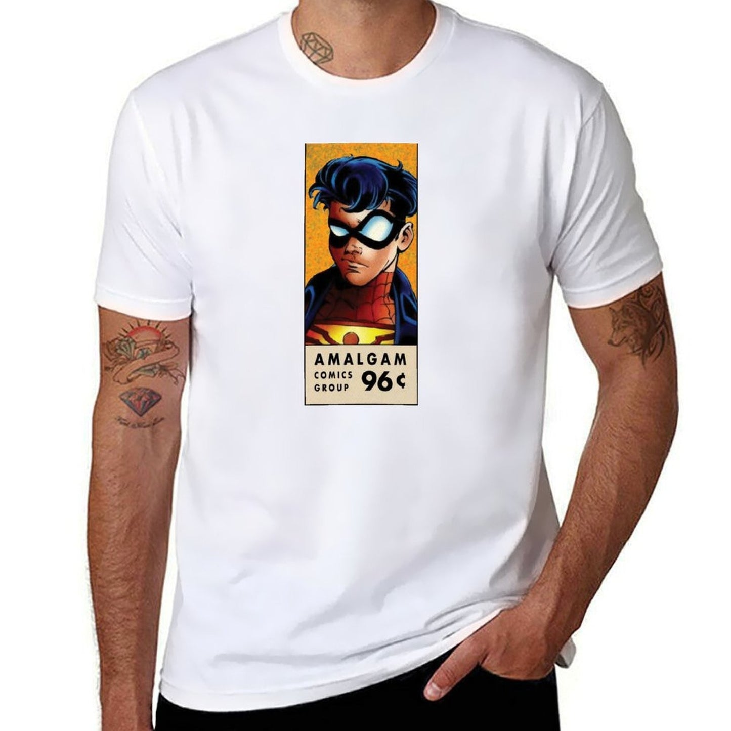 Spider Boy Amalgam Comics - Retro Corner Box T-Shirt black cotton t-shirt plain for man package funny t shirts cotton T-Shirt