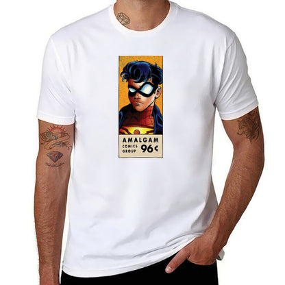 Spider Boy Amalgam Comics - Retro Corner Box T-Shirt black cotton t-shirt plain for man package funny t shirts cotton T-Shirt