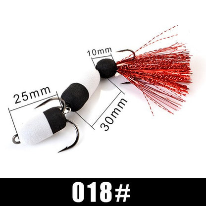 Newest Mandula Polychrome Fishing Lure Soft Lures Foam Bait Swimbait Wobbler Bass Pike Lure Artificial Baits with 2 Treble Hooks
