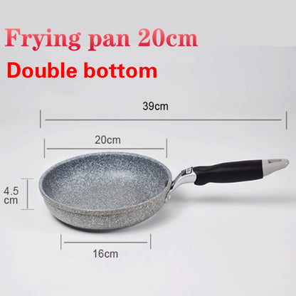 Panela Wok de Pedra Durável Antiaderente Cerâmica para Fritar Panela de Indução Frigideira para Bife Fogão a Gás Ferramenta Utensílio de Cozinha para Conjunto