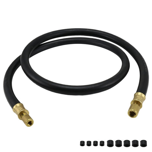 ABZS High-Flow Refrigerant Hose 6', 1/2" Diameter 3/8" To 1/4" Fittings, Black In Color