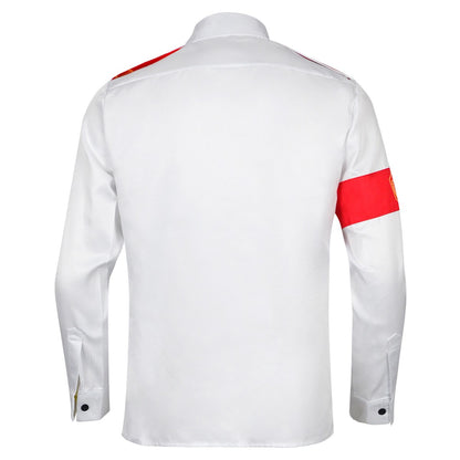 Michael Jackson Impersonator RetroCTEAntiWar Patch EmbroideredShirt Men's Military Style Long SleeveButtonDown Shirt Collectible