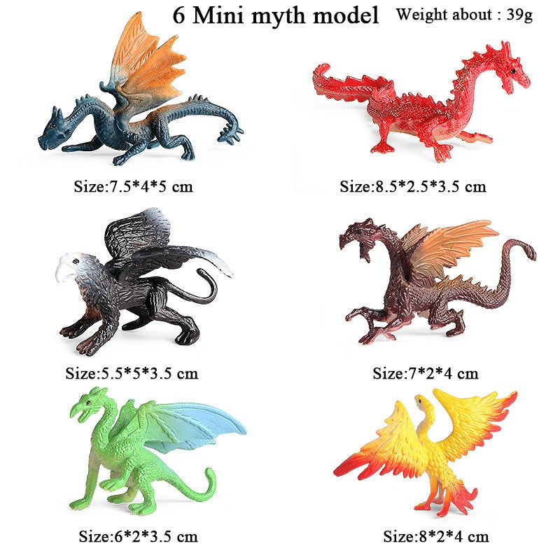 Oenux Simulação Dinossauro Dragão Tartarugas Touro de Fogo Orangotango Golem de Magma Modelo Animal Figuras de Ação Coleção de PVC Brinquedo Infantil Presente