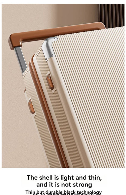 2025 New Wide-Rod Shockproof Braking Large Capacity Travel Suitcase 20" Checked Luggage Locking Bag