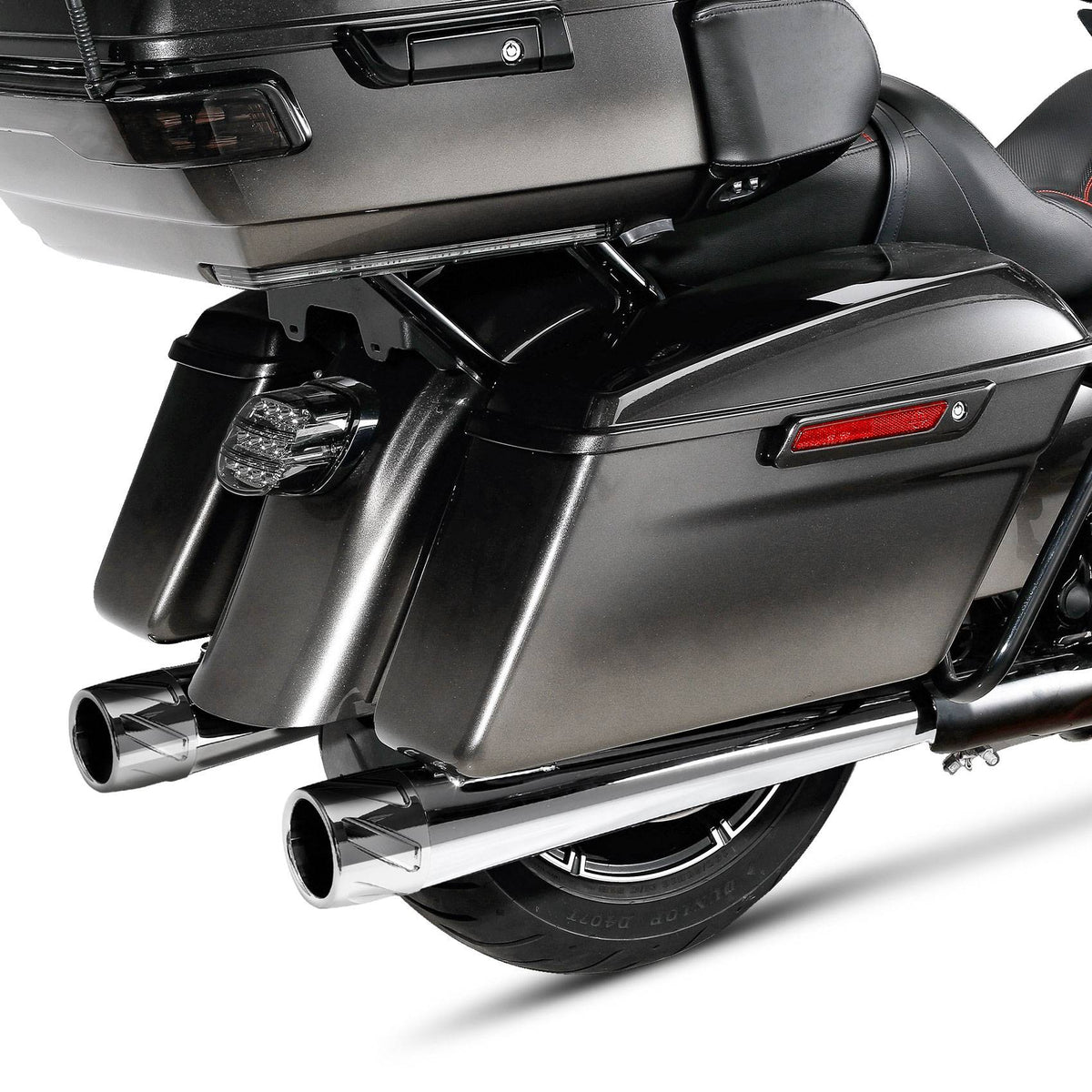 Motorcycle 4" Slip-on Mufflers Exhaust Pipes For Harley Touring Electra Street Glide 1995-2016