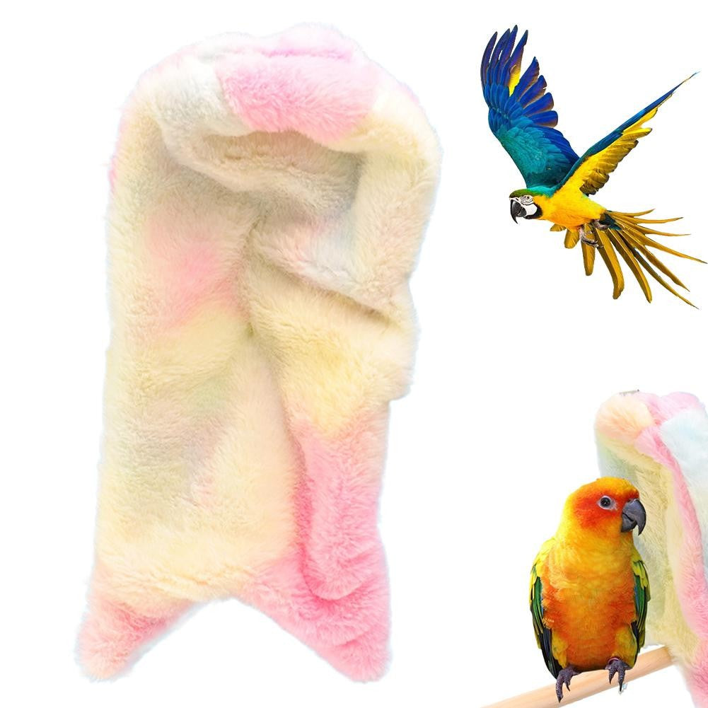 Rede de Pelúcia Macia para Pássaros, Rede de Inverno à Prova de Vento para Papagaios, Rede Quente para Pássaros, Toca, Ninho, Tenda, Cama, Xale de Periquito, Gaiola Hangi X6O1