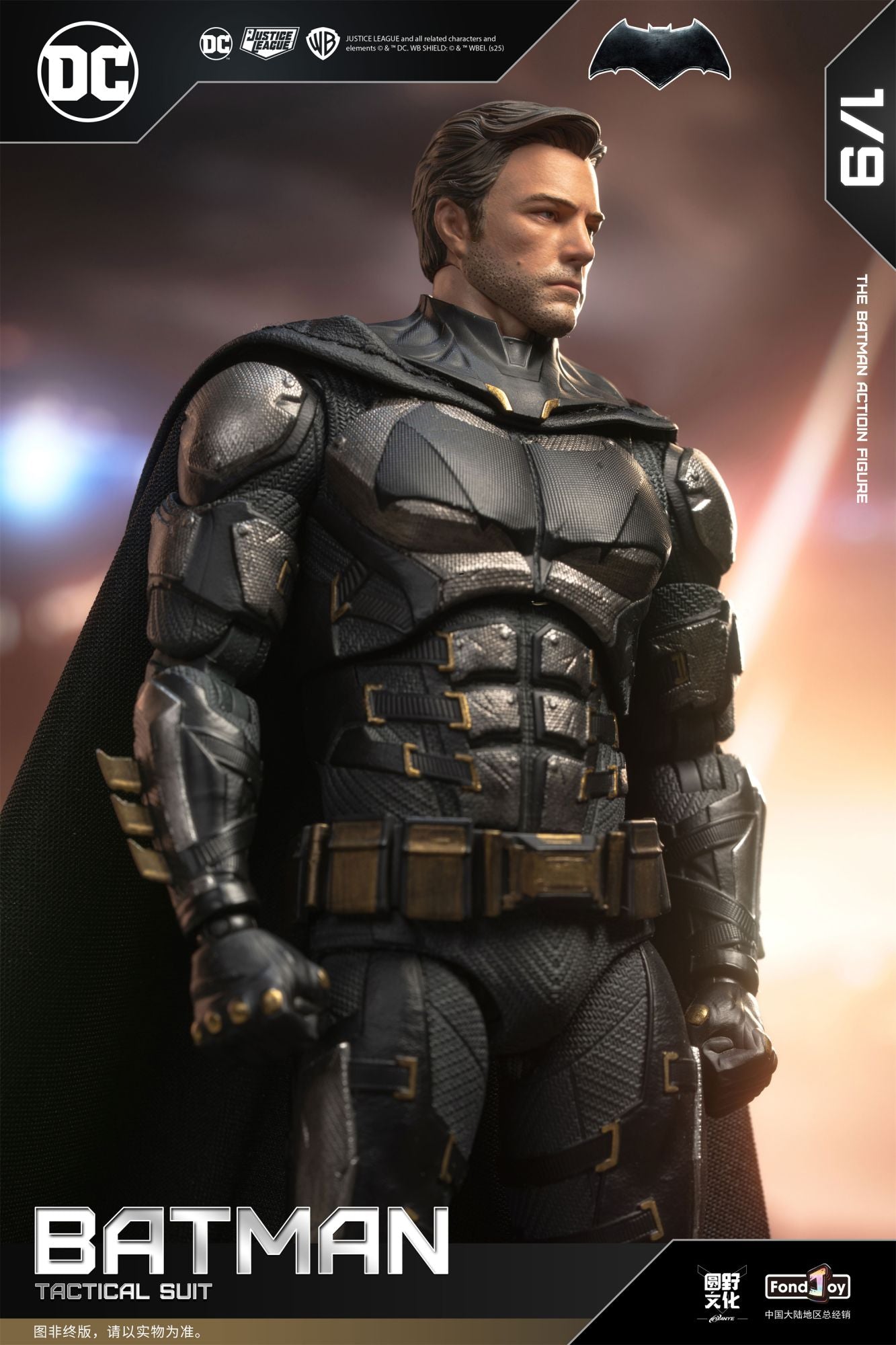 1/9 Original Fondjoy Bruce Wayne Batman Liga da Justiça Traje Tático Boneco de Ação Filme Zack Snyder's Detective Comics Brinquedos