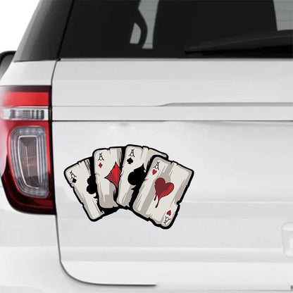 Adesivos de Cartas de Baralho de Poker Espadas Padrão para Motocicletas Motocross Tanque de Combustível Cafe Racer Carro Janelas Engraçadas Decoração