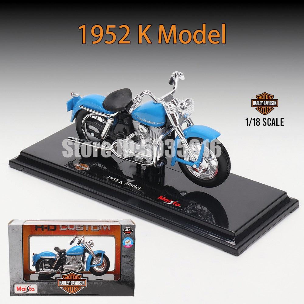 Maisto 1:18 Harley-Davidson Motorcycle 2022 Road King Fat Bob 114 Pan America 1250 Alloy Motorcycle Model Toy Car Collection