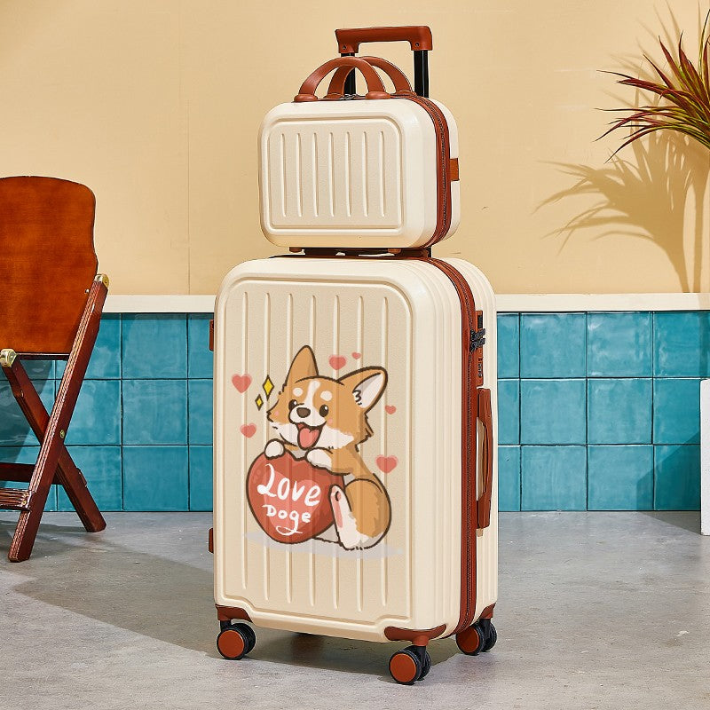 Mala de Viagem Nova Design com Porta-copos Mala Feminina de Bordo Mala de Viagem Feminina Conjunto de Malas de Viagem de 20 a 28 Polegadas Conjunto de Malas de Bordo em PC